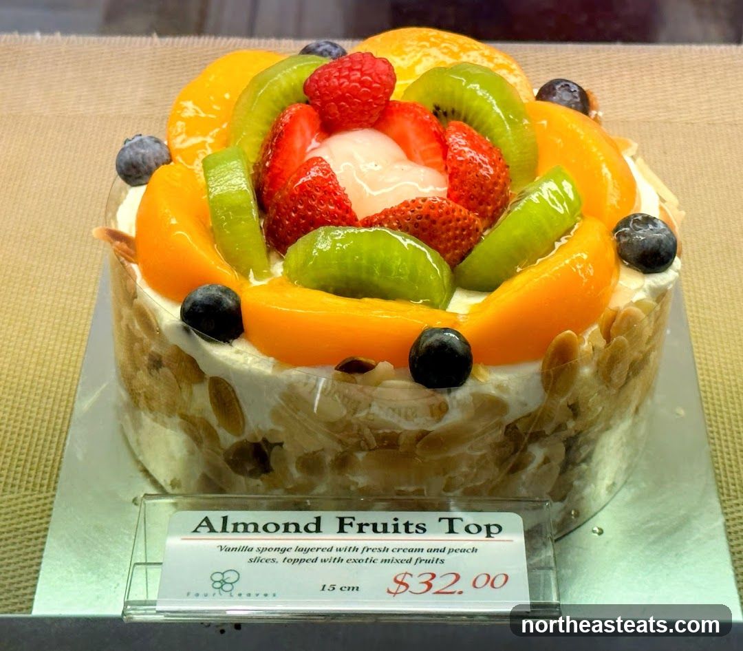 Almond Fruits Top Cake
