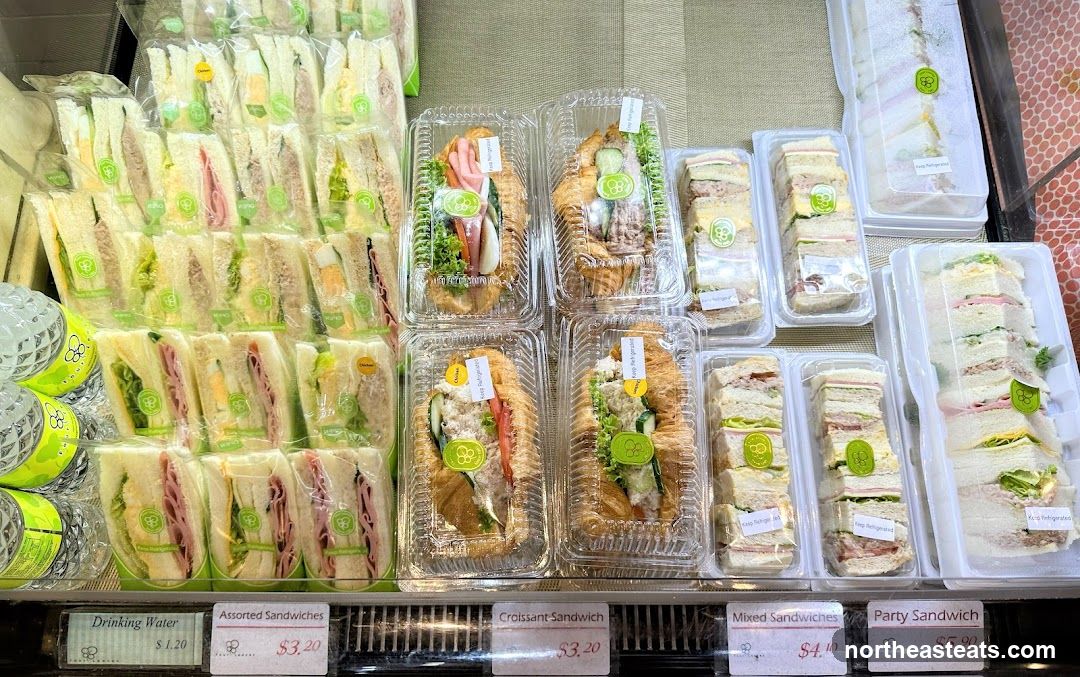 Assorted Sandwiches and Drinks