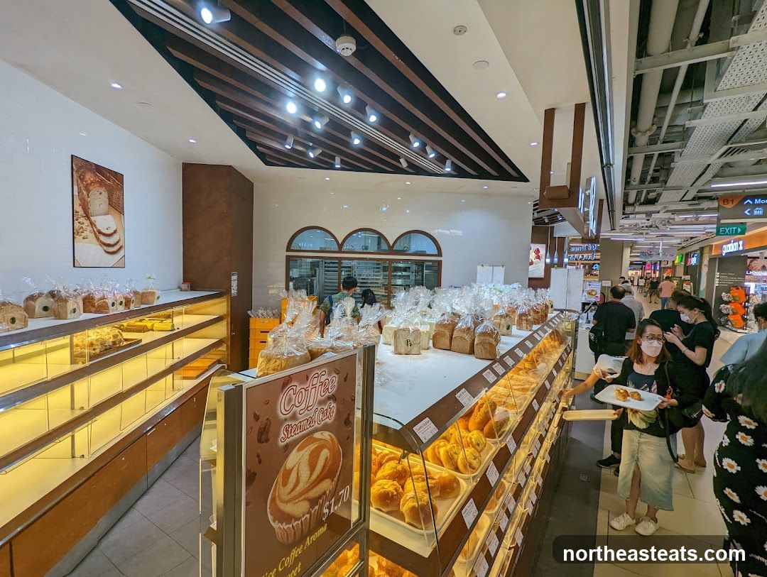 Bakery Interior with Pastries and Bread