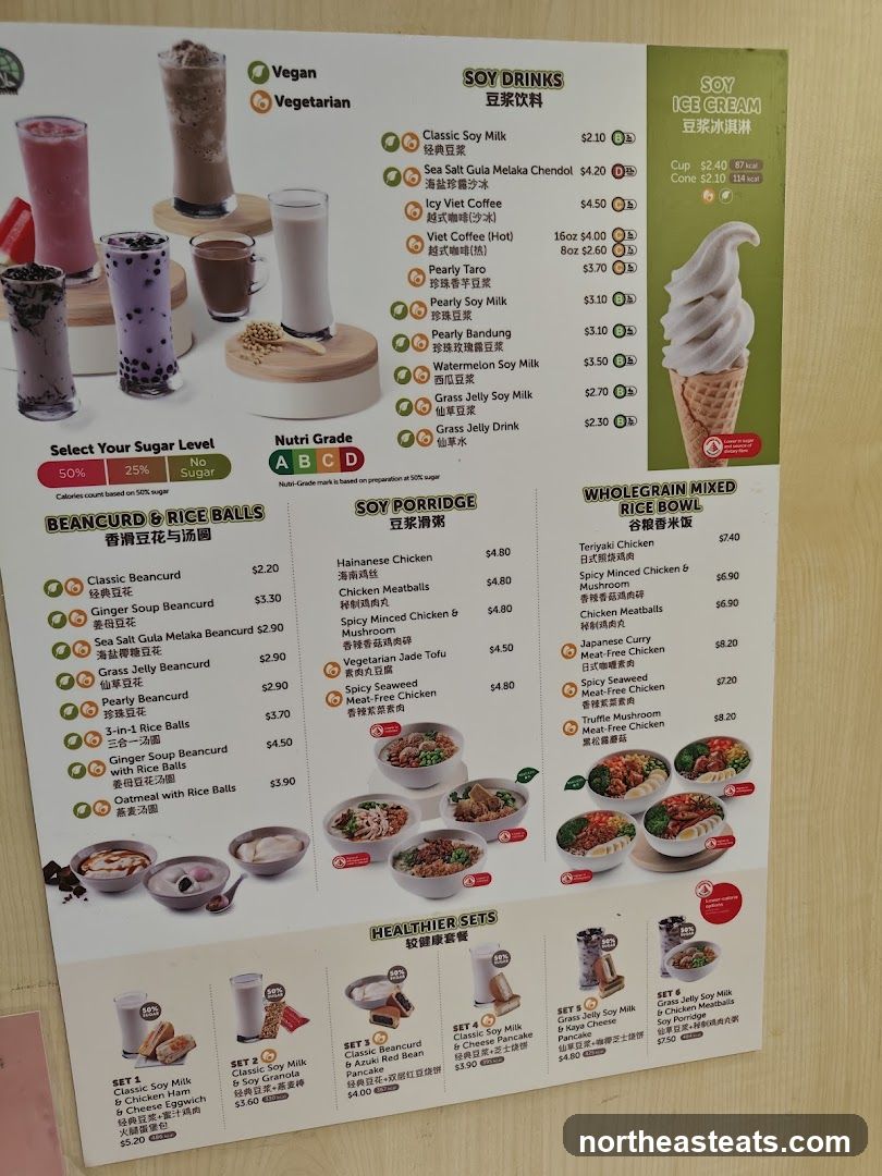 Soy Drinks, Soy Porridge, Wholegrain Mixed Rice Bowl, Healthier Sets