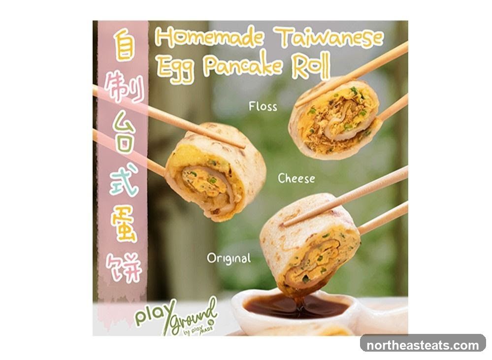 Homemade Taiwanese Egg Pancake Roll