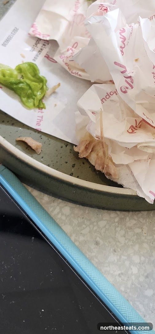 Crumpled Food Wrappers and Plate