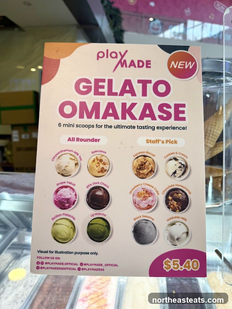 Gelato Omakase Menu