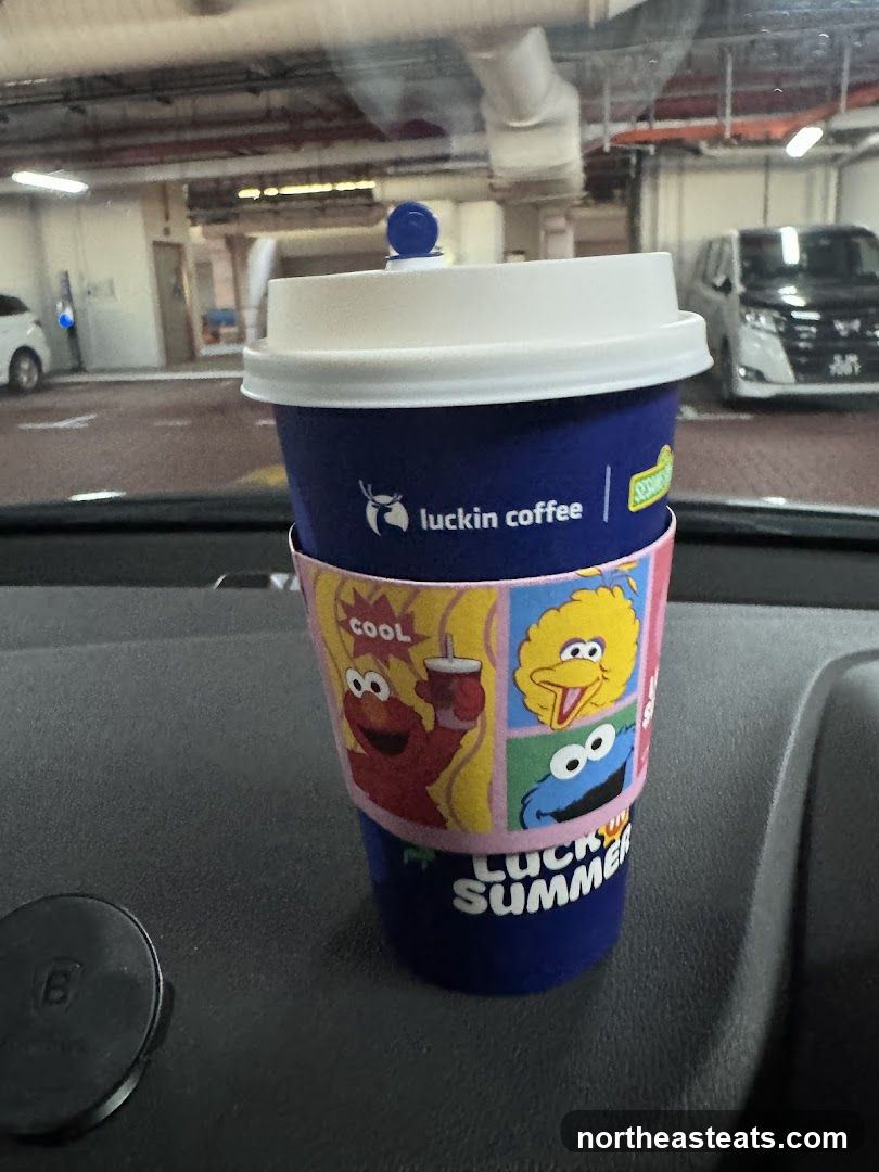 Luckin Coffee Cup with Sesame Street Characters