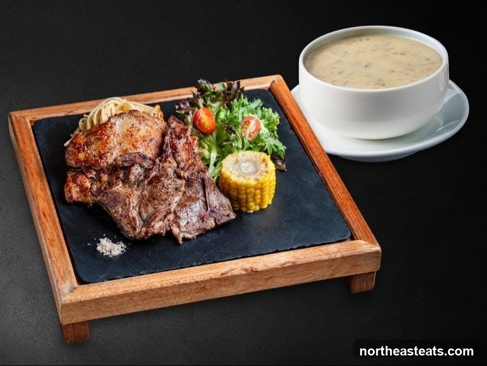 Steak Dinner with Soup
