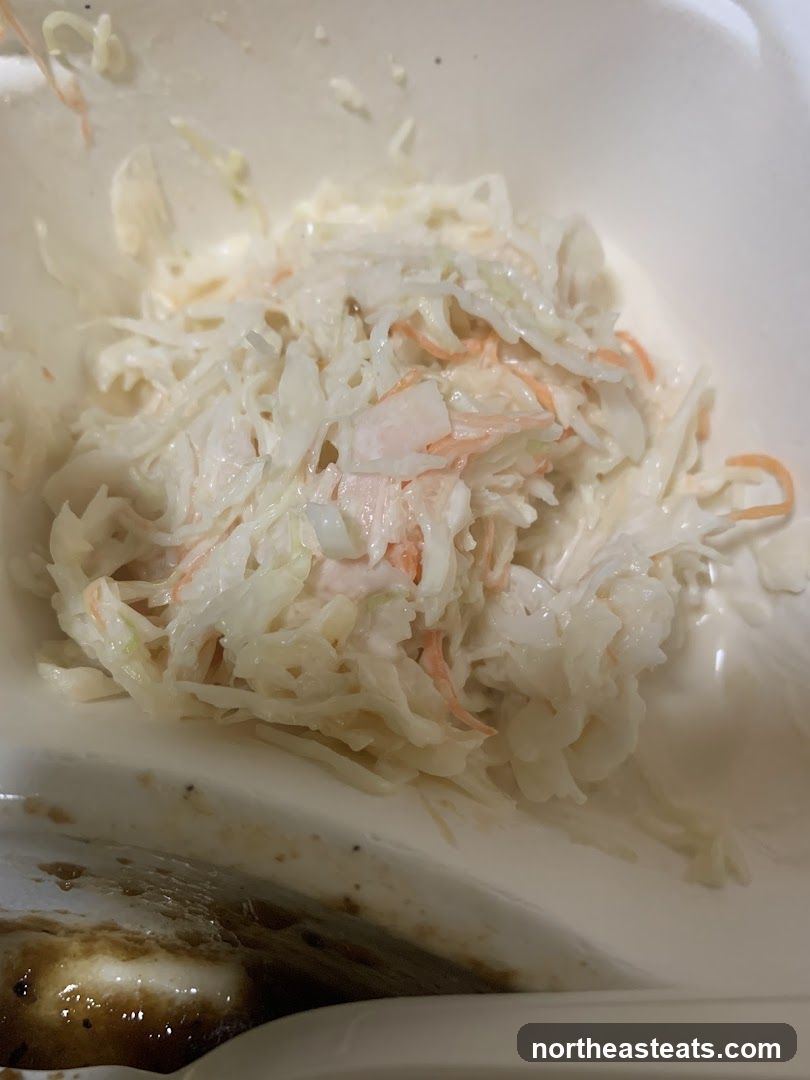 Coleslaw in a container