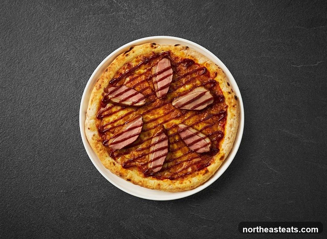 Pizza with meat and sauce