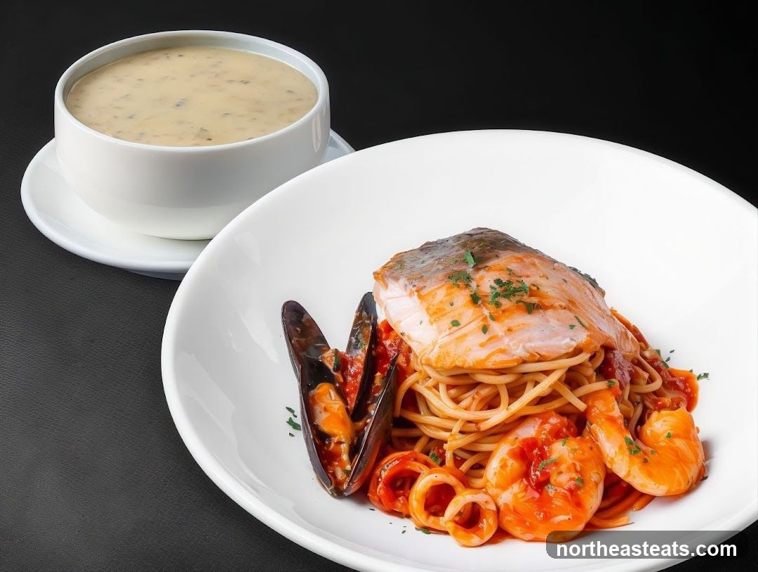 Seafood Pasta and Soup