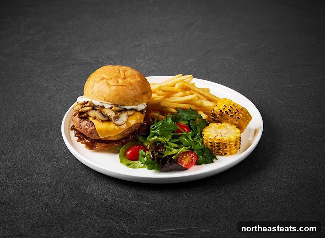 Mushroom Cheeseburger Meal
