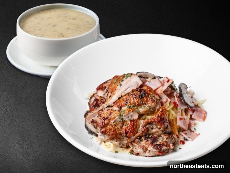 Grilled Chicken Pasta with Mushroom Soup