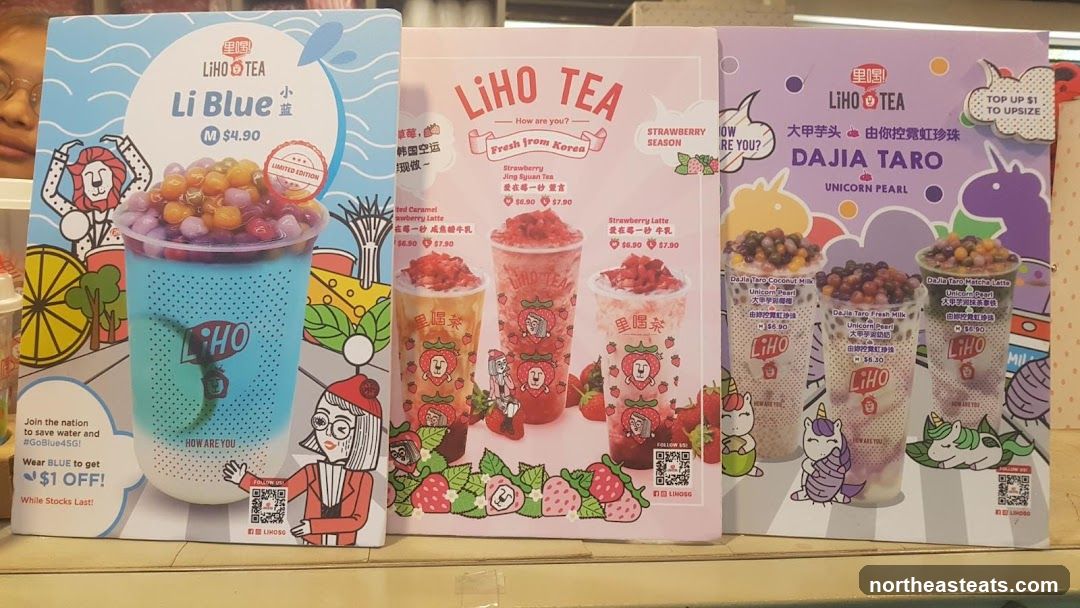 Liho Tea Menu Displays