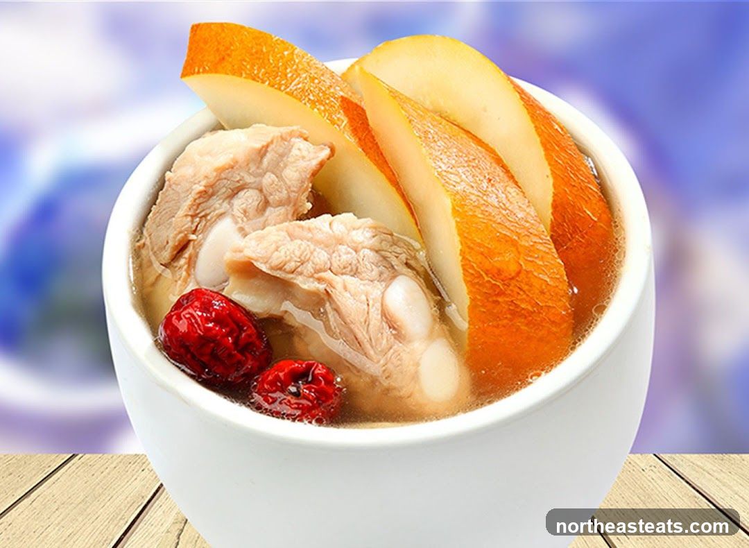 Pork Rib Soup with Pear and Red Dates