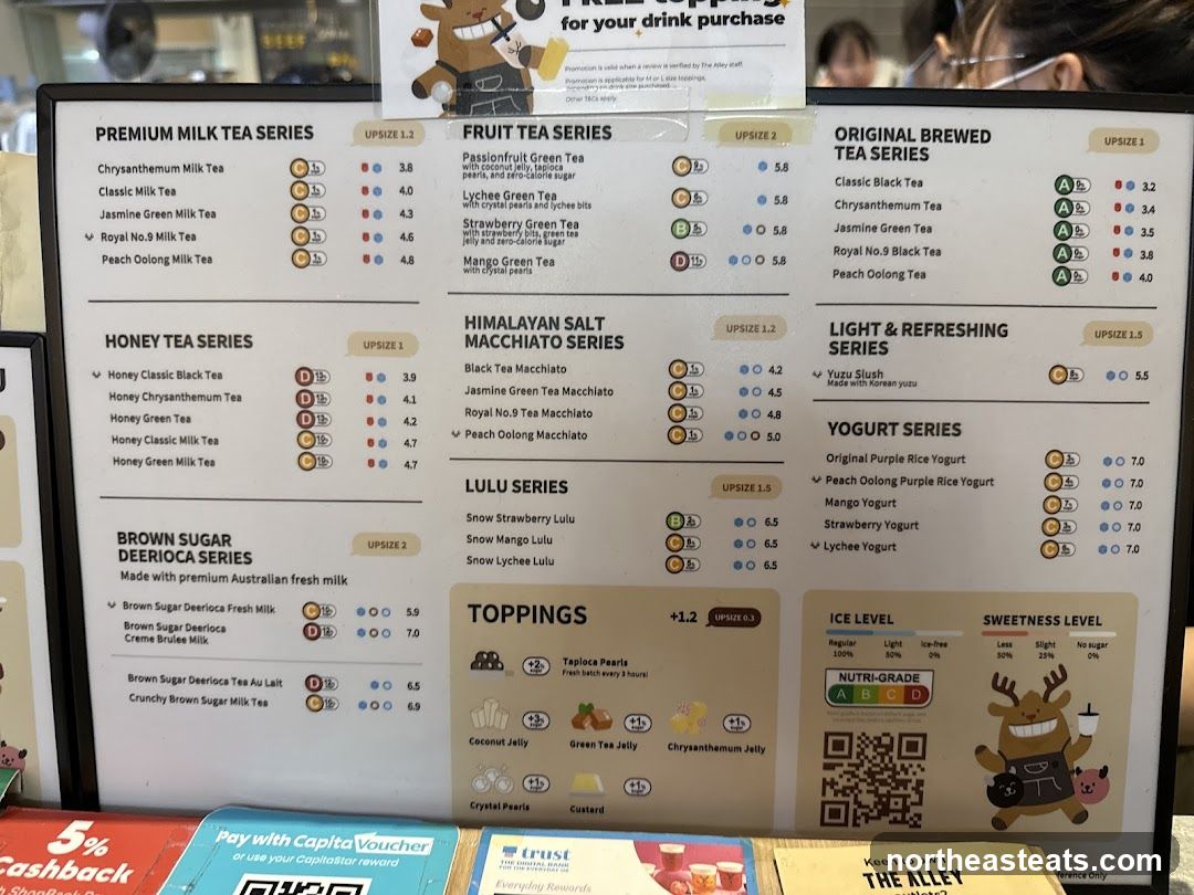 The Alley Menu