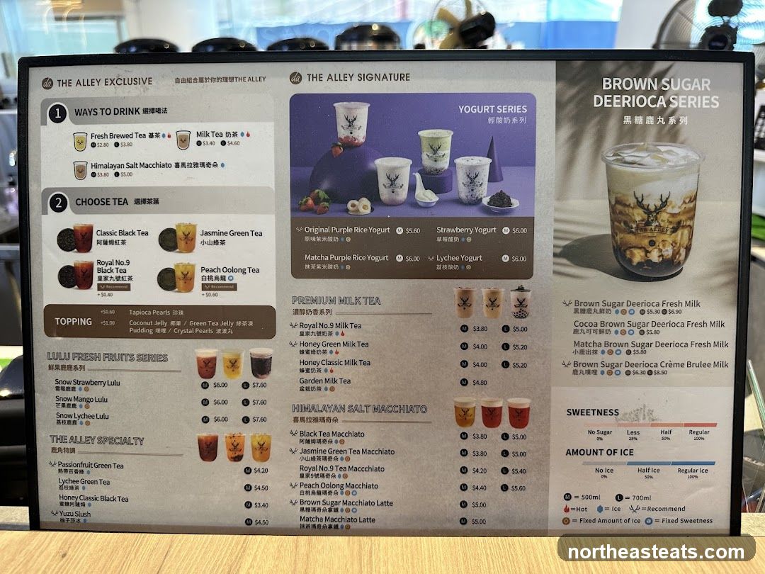 THE ALLEY MENU