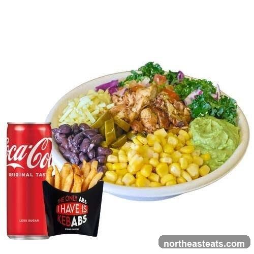 Kebab Bowl with Fries and Coca-Cola