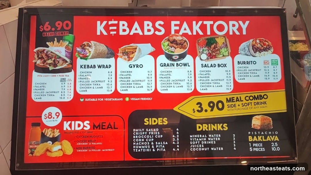 Kebabs Faktory Menu