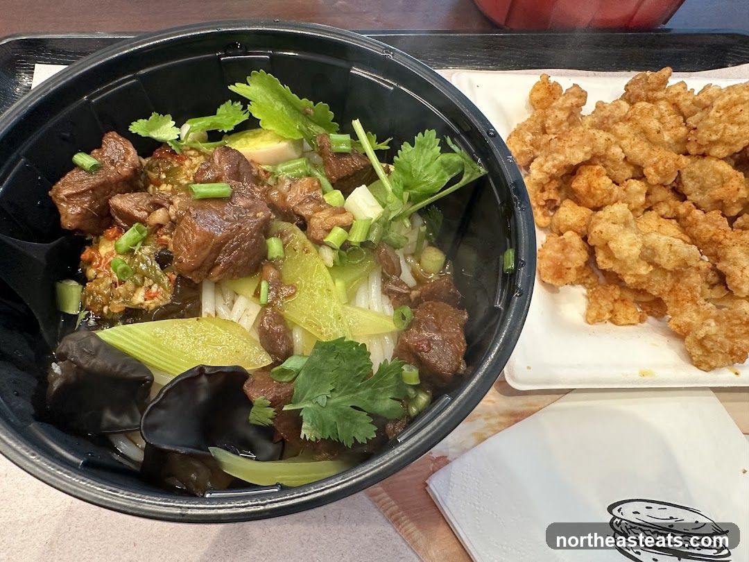 Beef Noodle Soup and Fried Chicken Bites