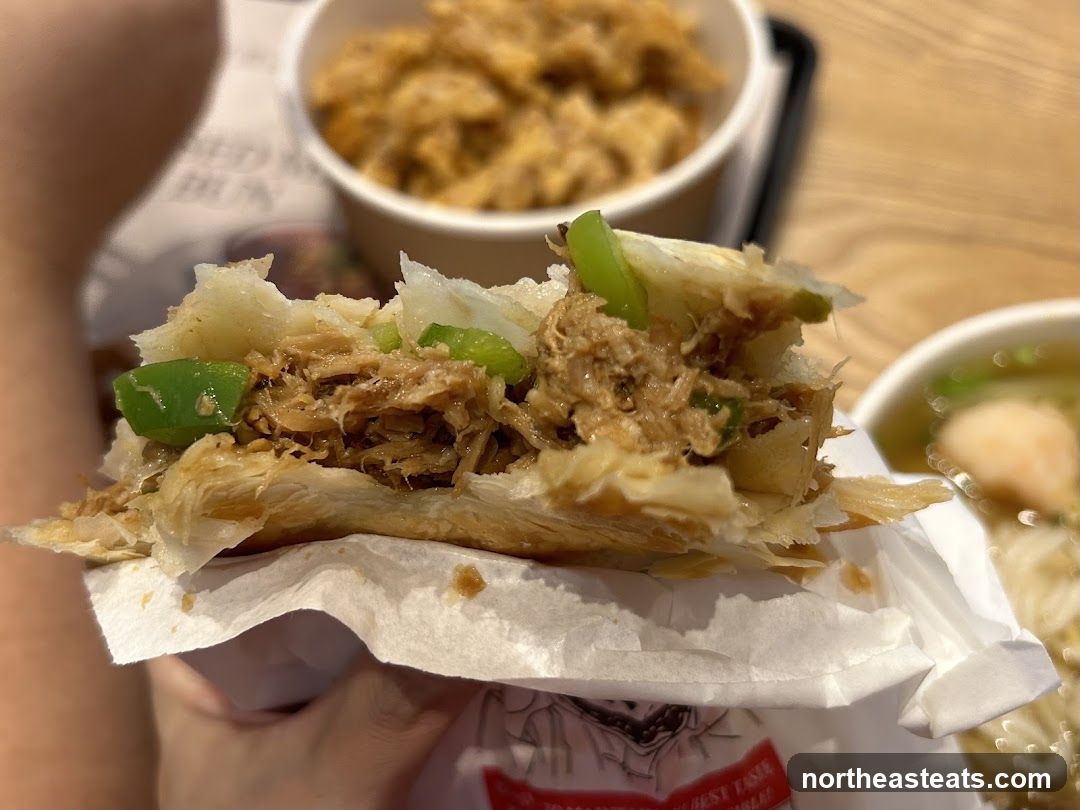 Pulled Pork Sandwich with Green Peppers