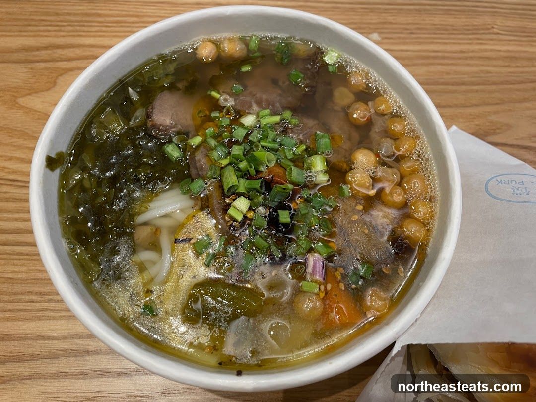 Noodle Soup with Pork and Vegetables