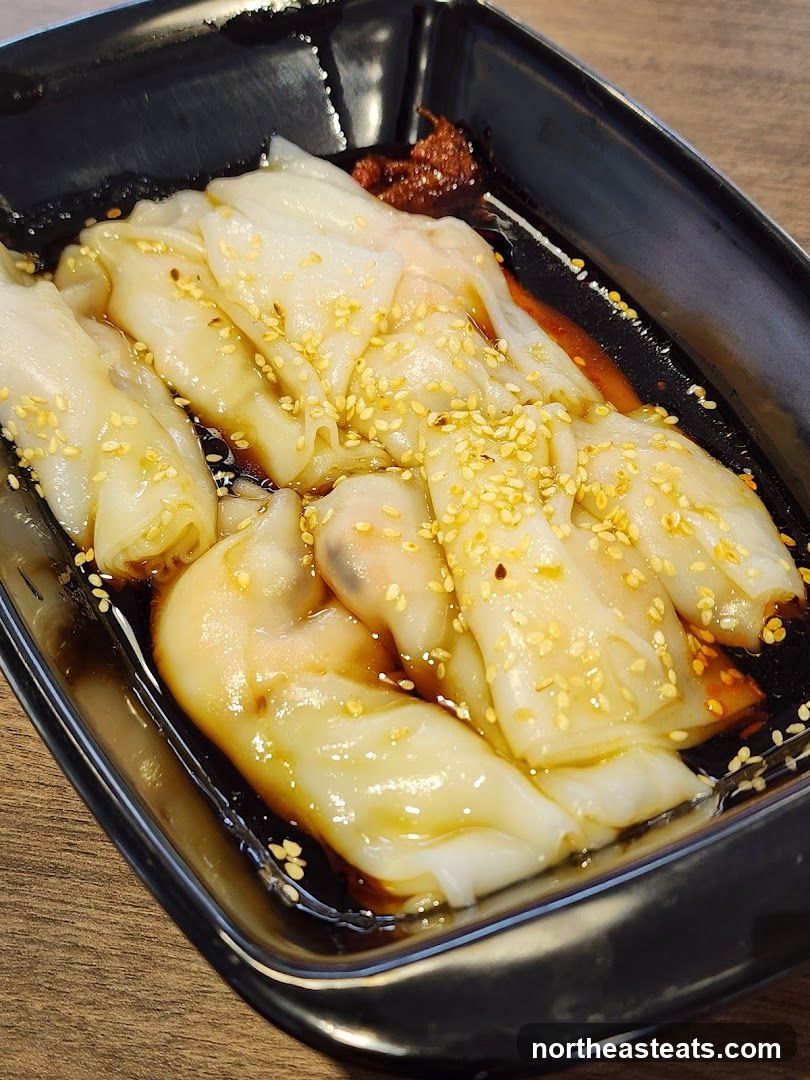 Cheung Fun with Sesame Seeds