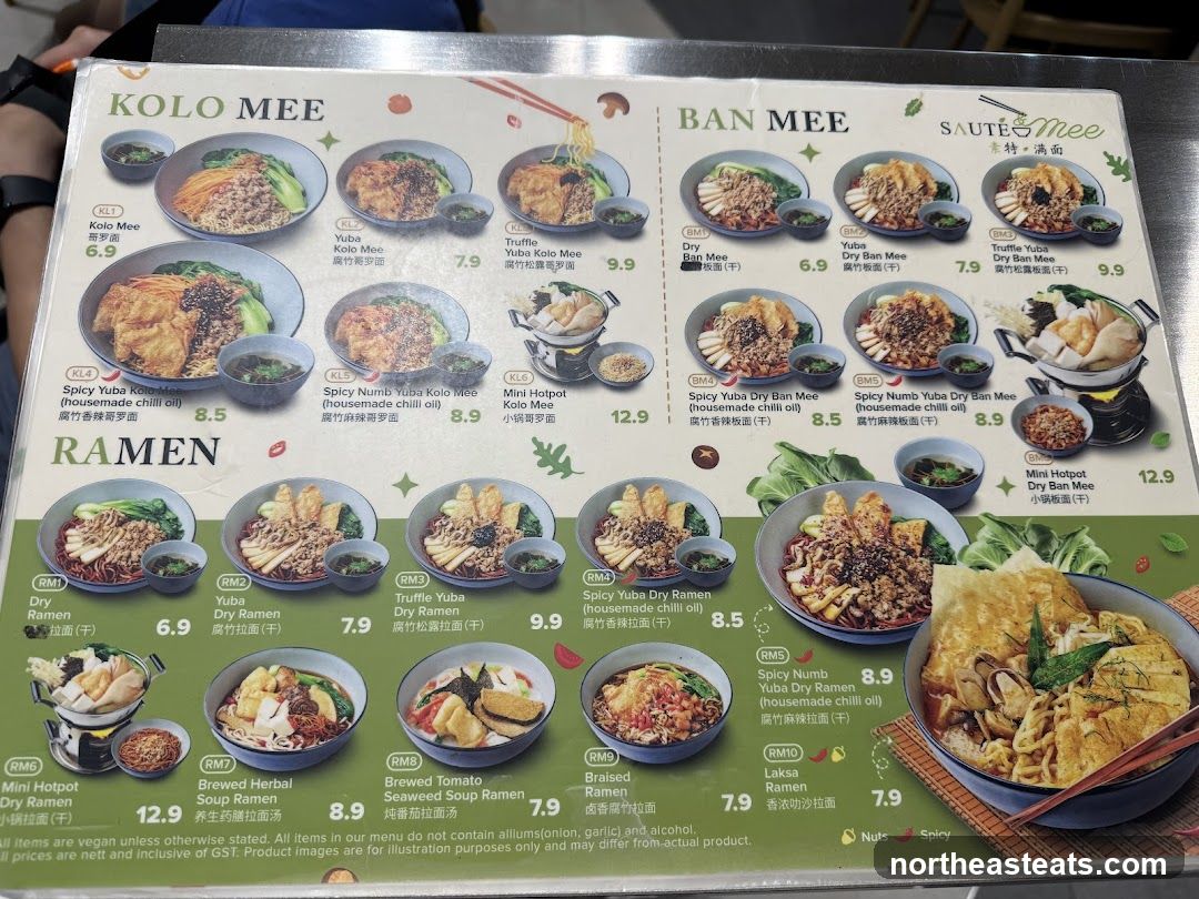 KOLO MEE, BAN MEE, SAUTÉ Mee, RAMEN