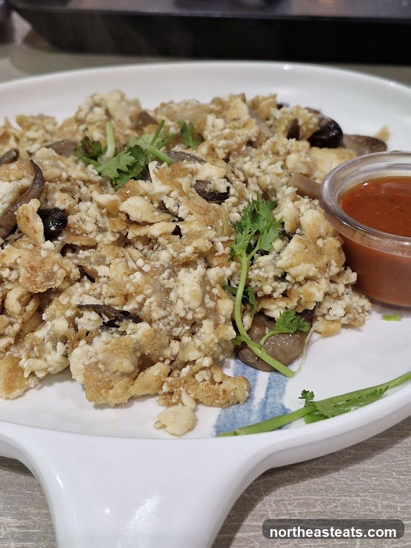 Scrambled Tofu with Mushrooms
