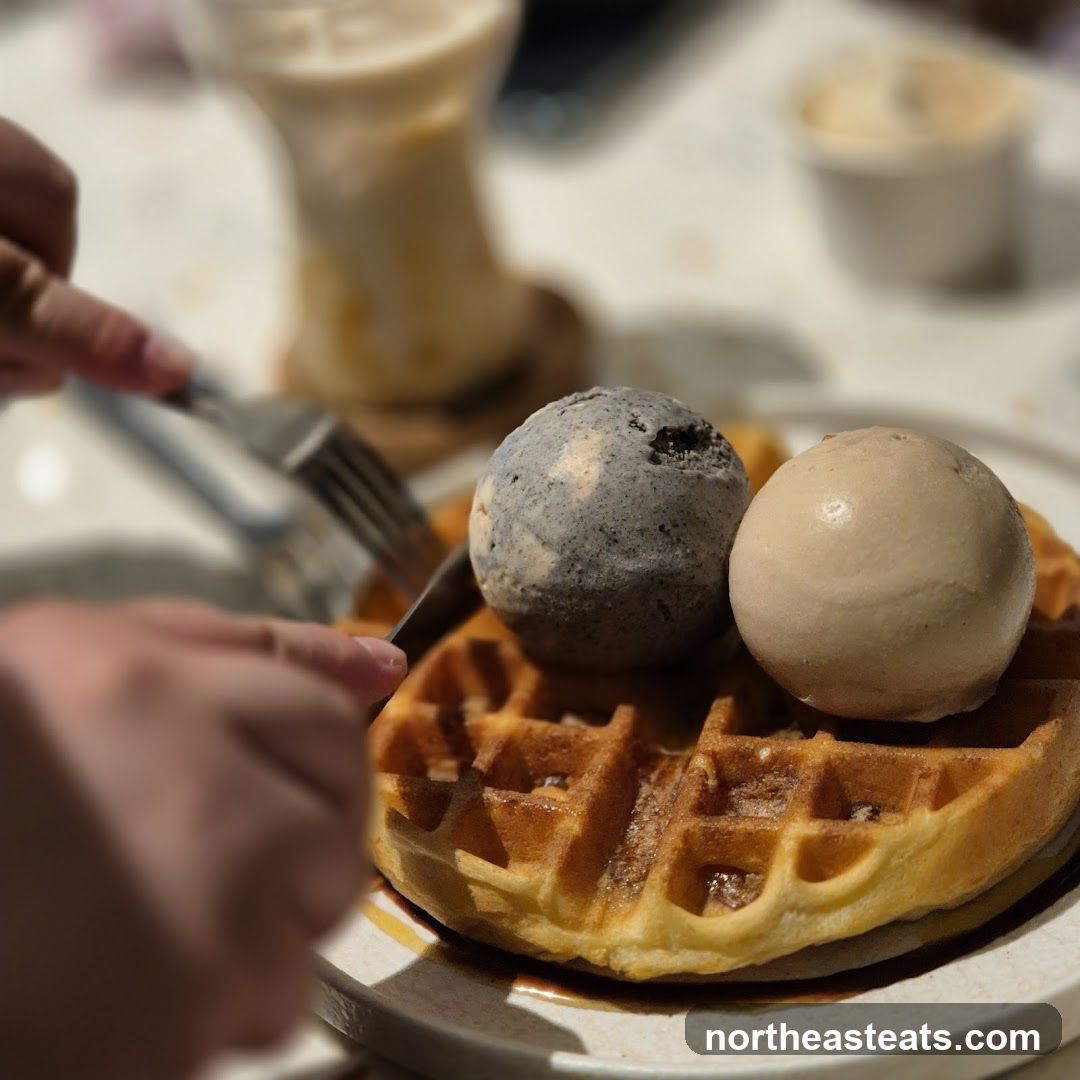 Waffle with Ice Cream