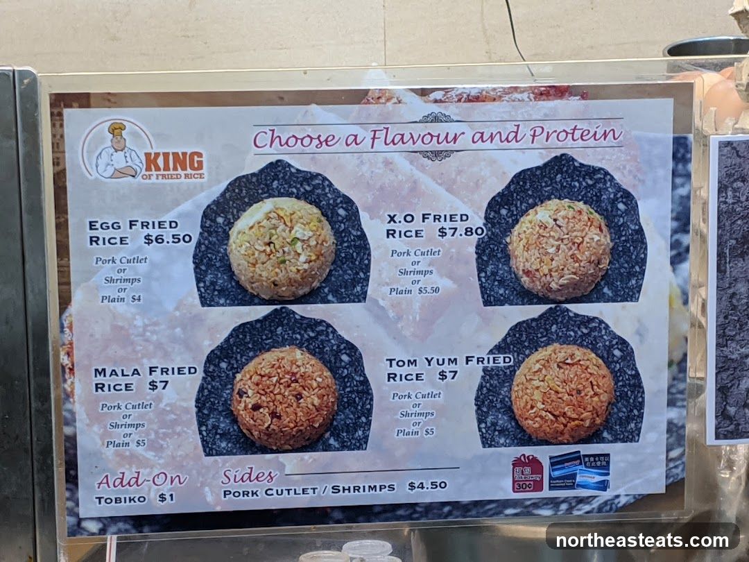 King of Fried Rice Menu