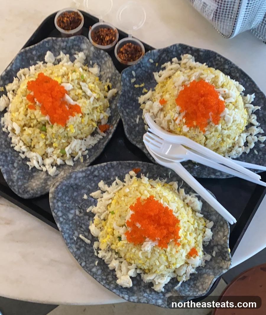 Crab Fried Rice with Tobiko