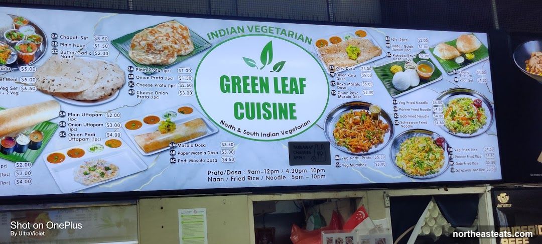 Green Leaf Cuisine Menu