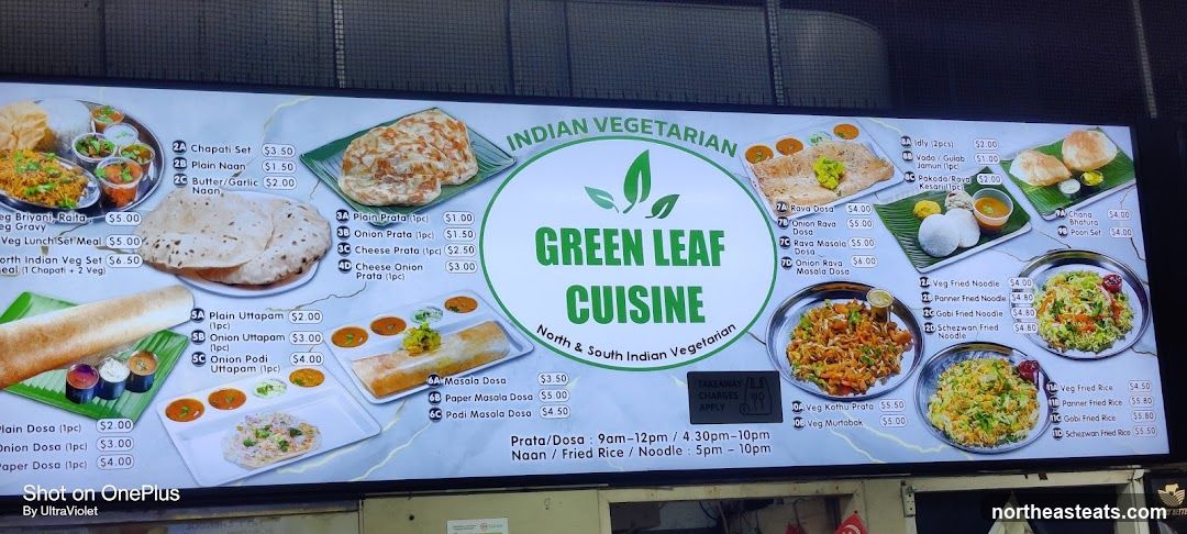 Green Leaf Cuisine Menu