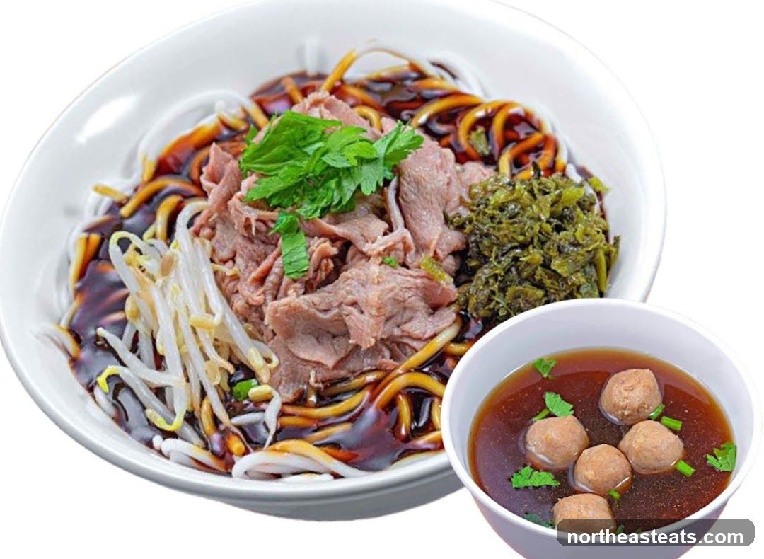 Beef Noodle Soup with Meatballs