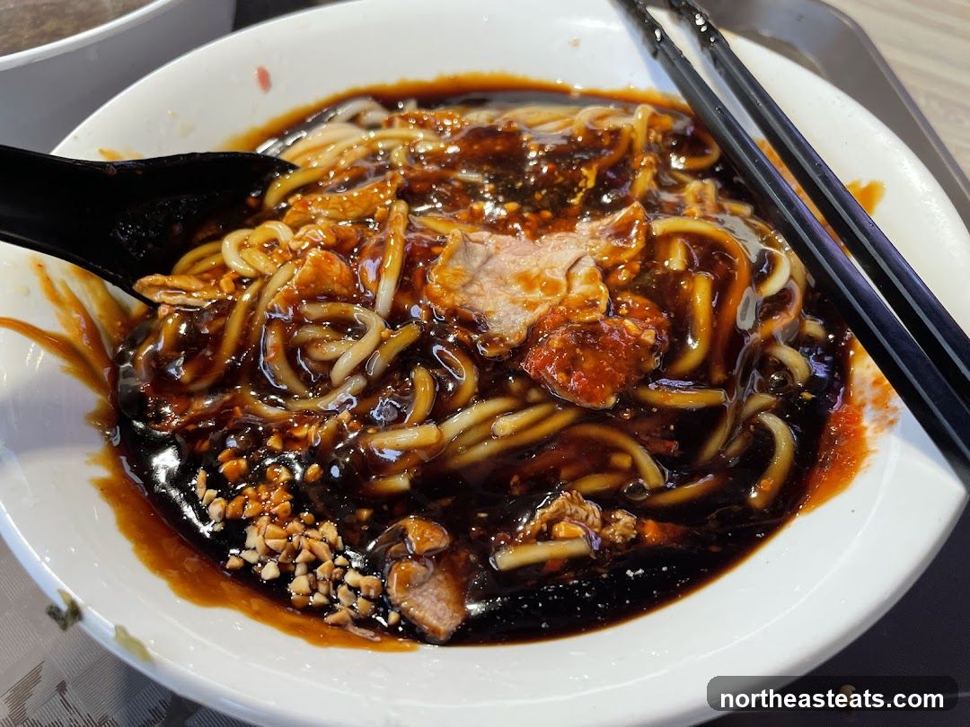 Noodles with Dark Sauce