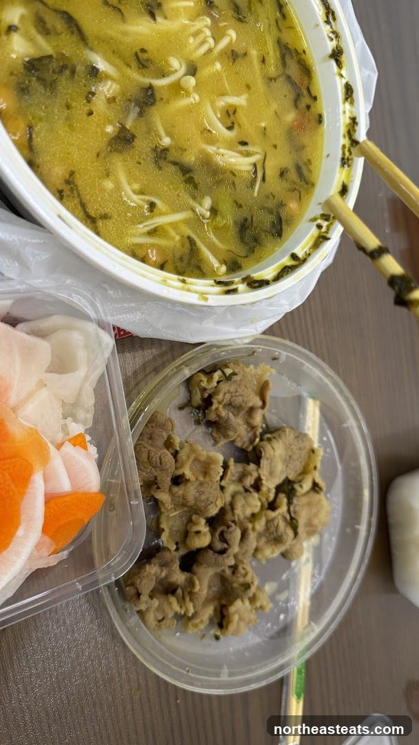 Meal with Soup and Beef
