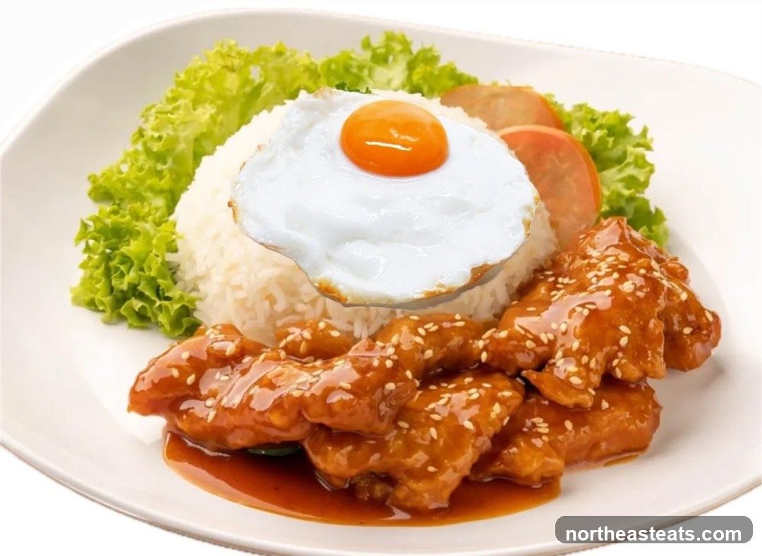 Chicken and Rice with Fried Egg
