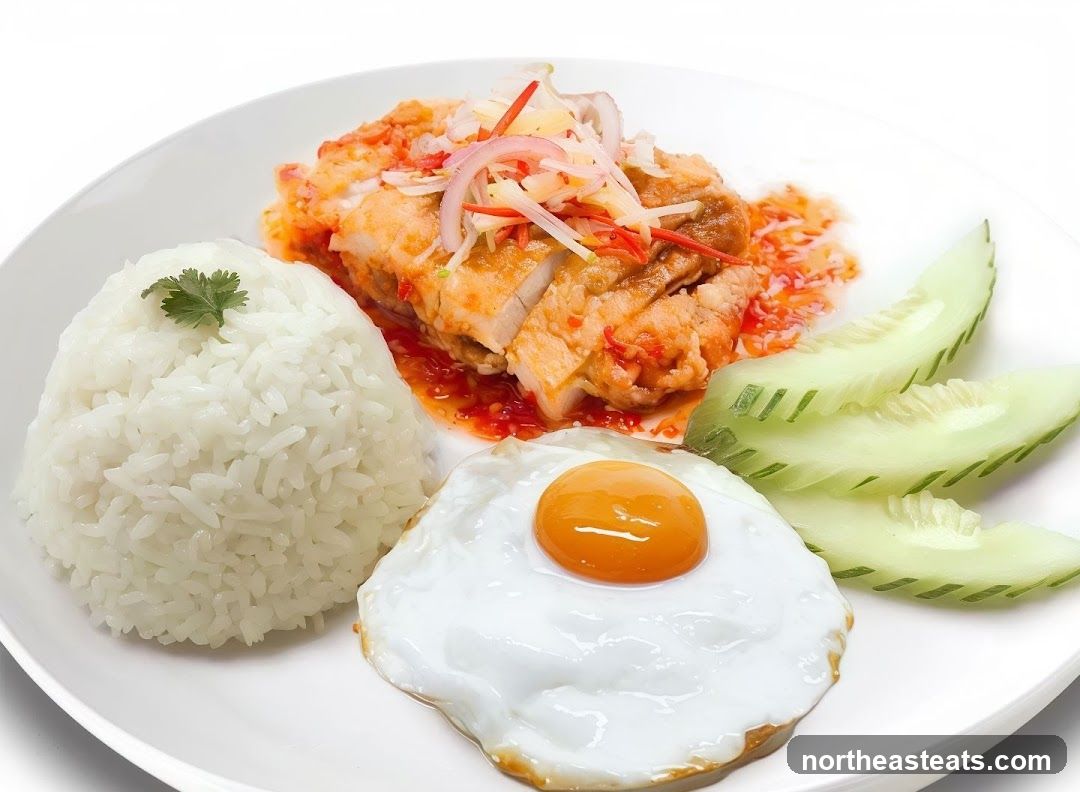 Fried Chicken with Rice and Egg