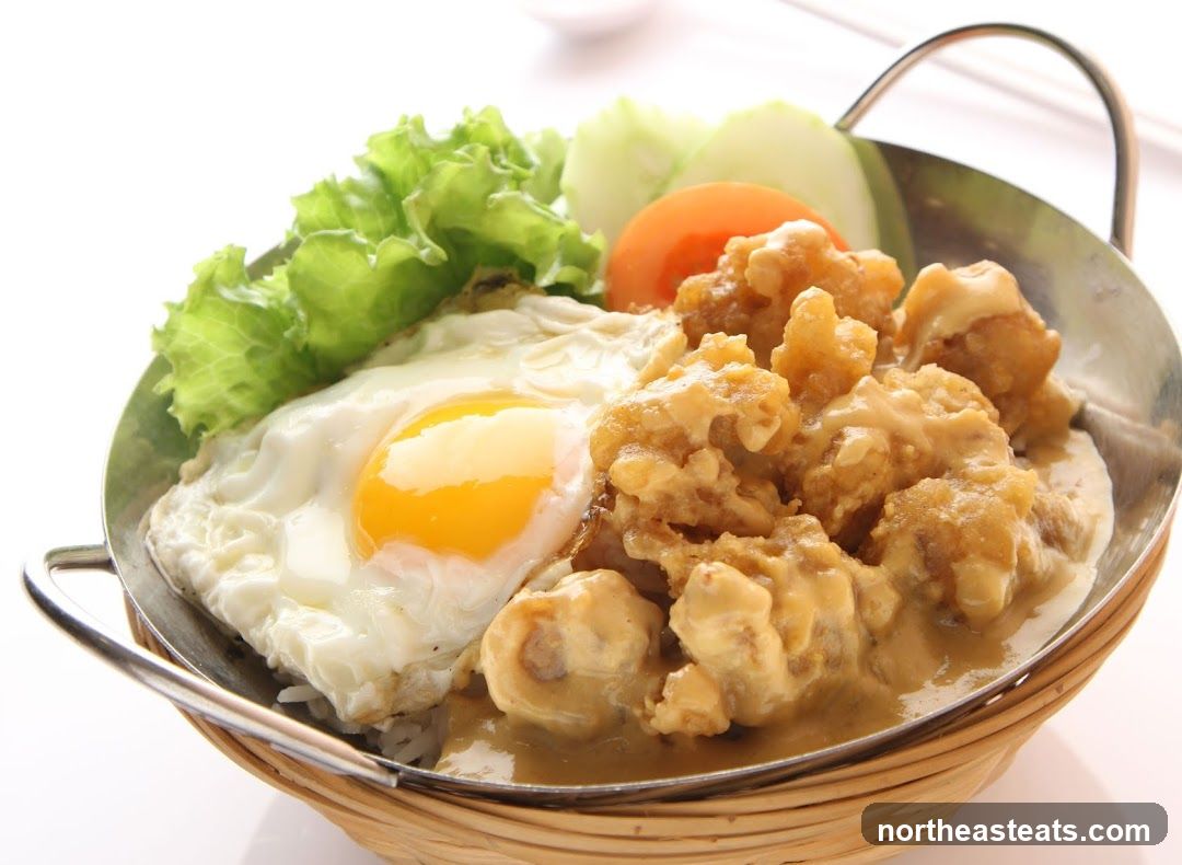 Fried Chicken and Egg Rice Bowl