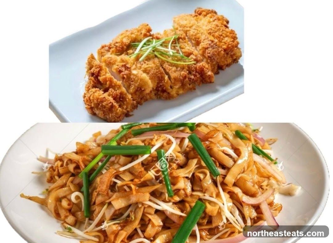 Fried Chicken and Noodles