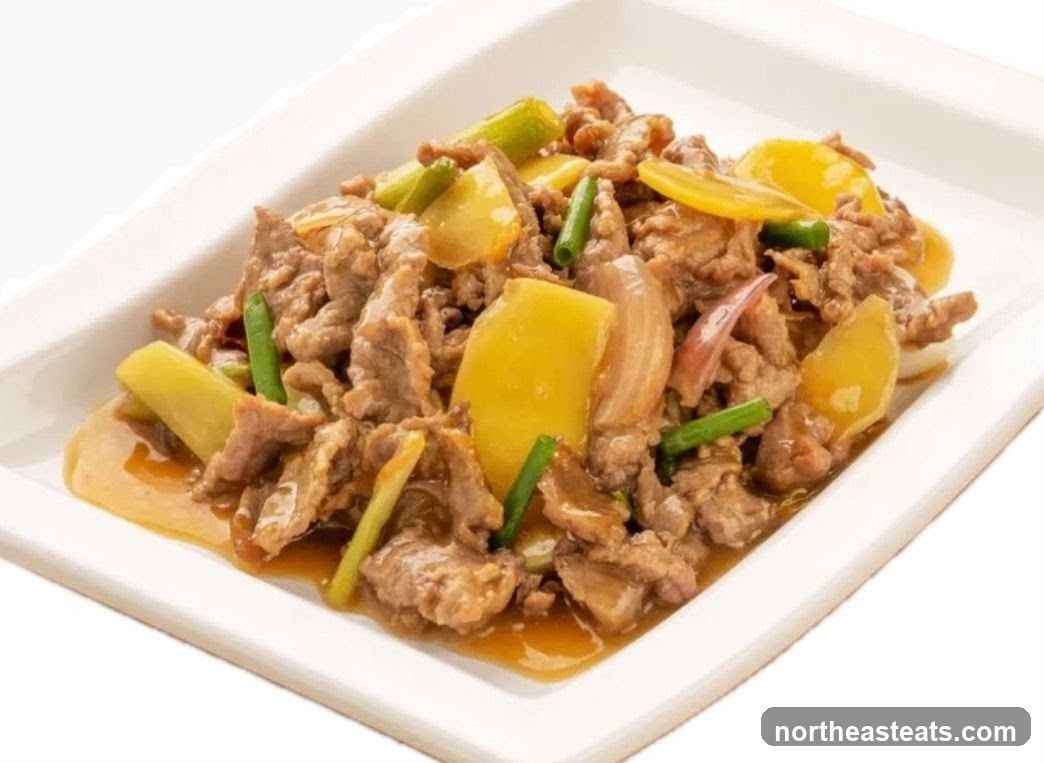 Stir-fried Beef with Yellow Peppers and Onions