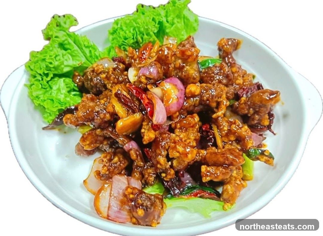 Crispy Fried Chicken with Onions and Chili