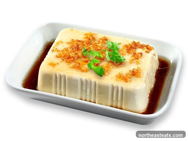 Silken Tofu with Crispy Garlic and Cilantro