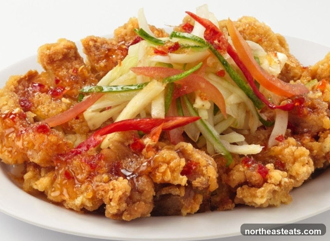 Crispy Fried Chicken with Salad
