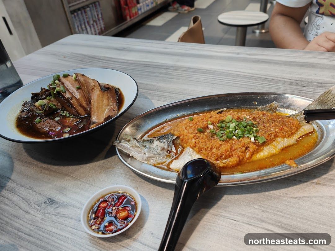 Steamed Fish and Braised Pork Belly