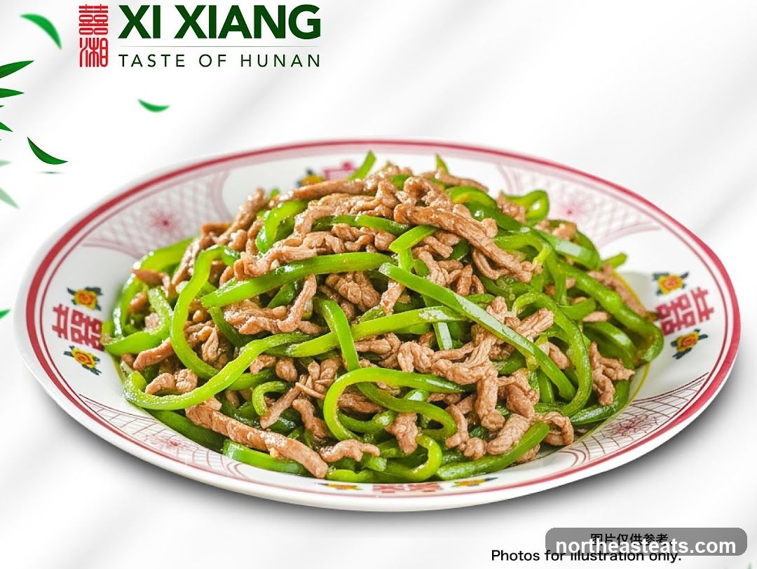 Stir-fried Beef with Green Peppers