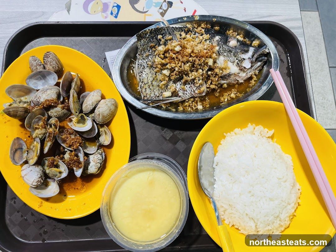 Steamed Fish and Clams Meal
