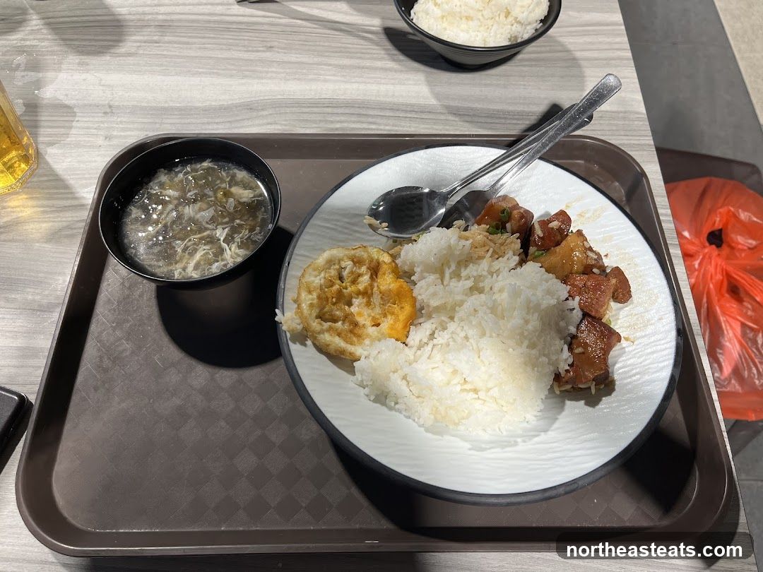 Meal with Rice and Soup