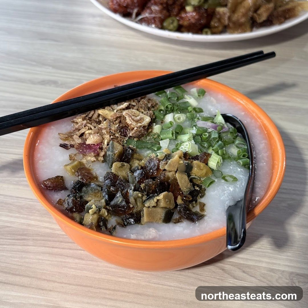 Congee with Century Egg and Pork