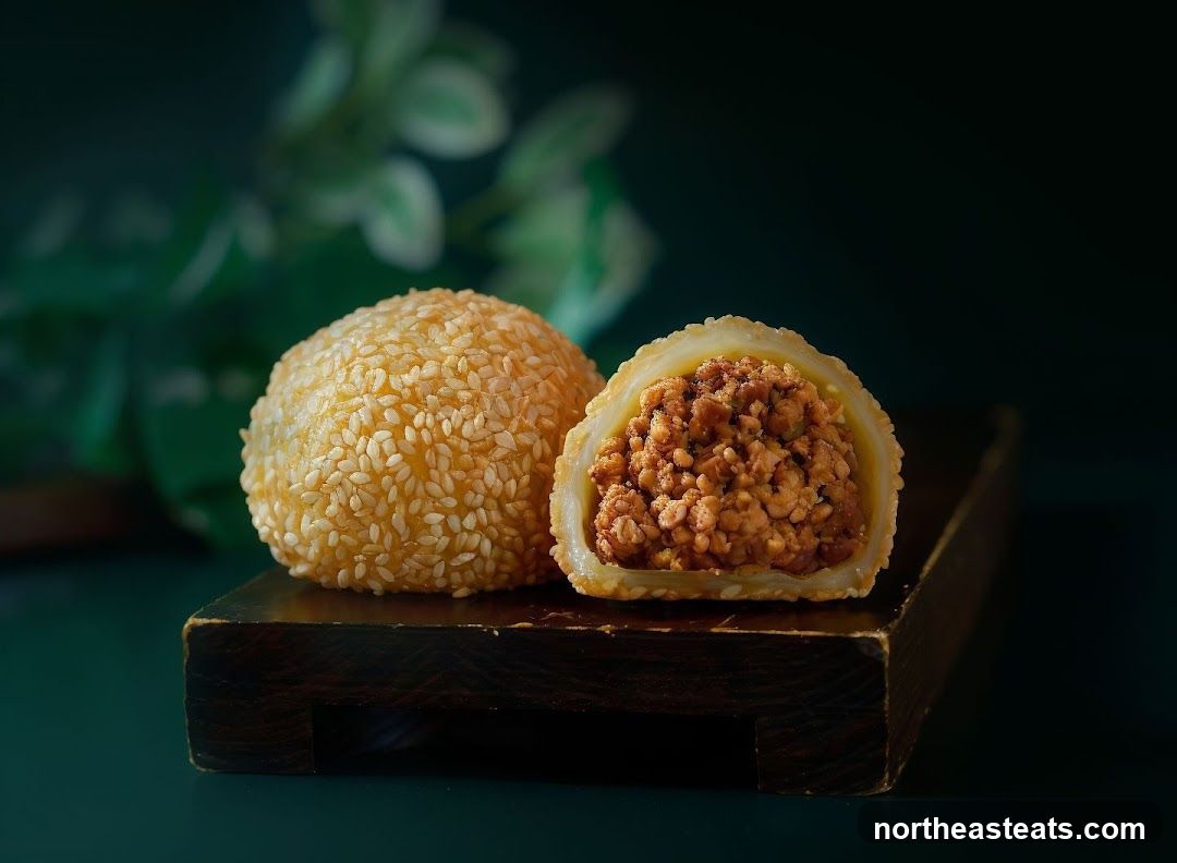Sesame Balls with Savory Filling