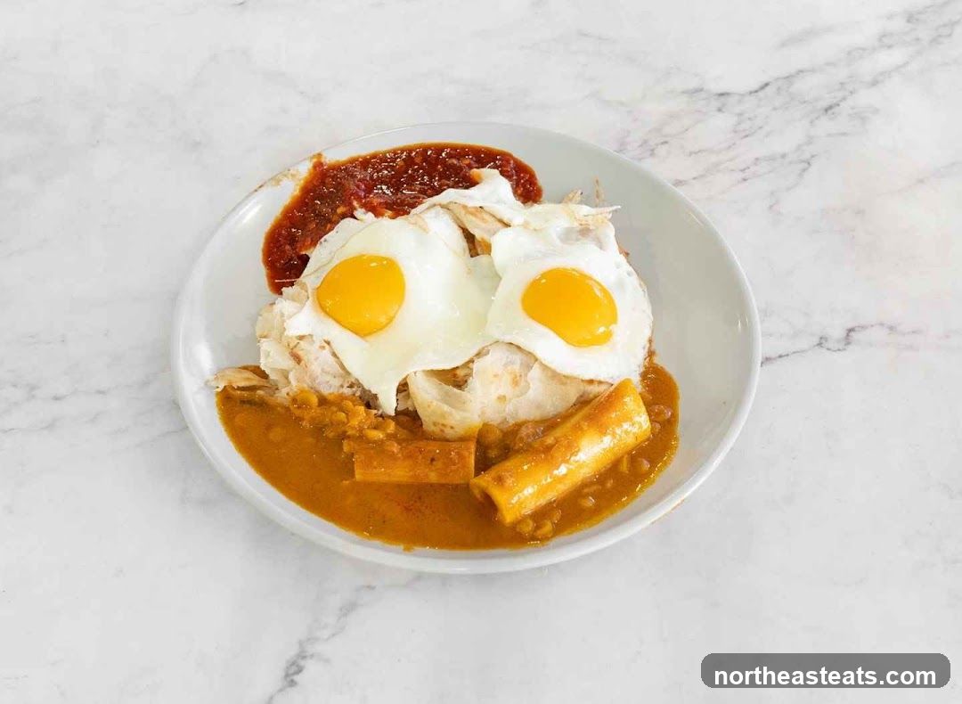 Roti Canai with Eggs and Curry