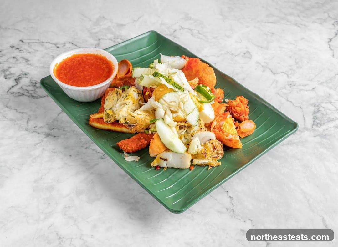 Assorted Fried Snacks with Chili Sauce